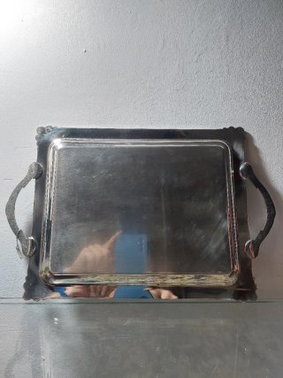 Bandeja de alpaca con asas 0079