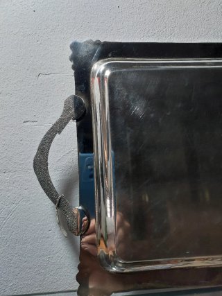 Bandeja de alpaca con asas 0079
