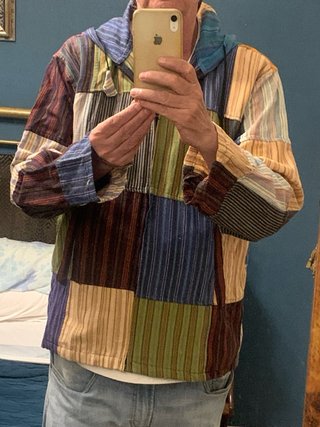 Sudadera étnica patchwork