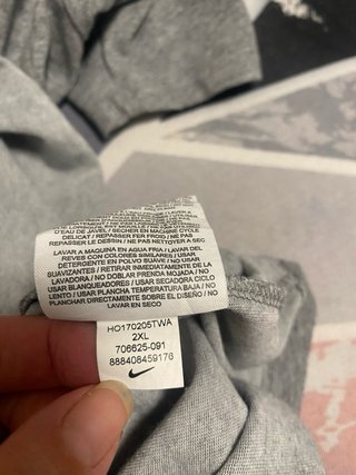 Camiseta Nike Gris Talla 2XL Dri-Fit