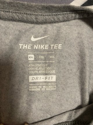 Camiseta Nike Gris Talla 2XL Dri-Fit