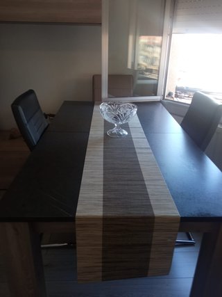 Mesa Comedor con 4 sillas robusta madera gris