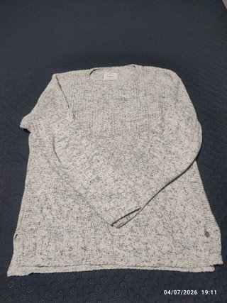 Jersey de punto gris jaspeado TALLA 13/14