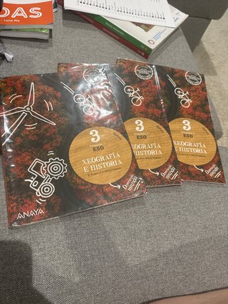 Libros trimestres xeografia e historia 3 ESO ANAYA