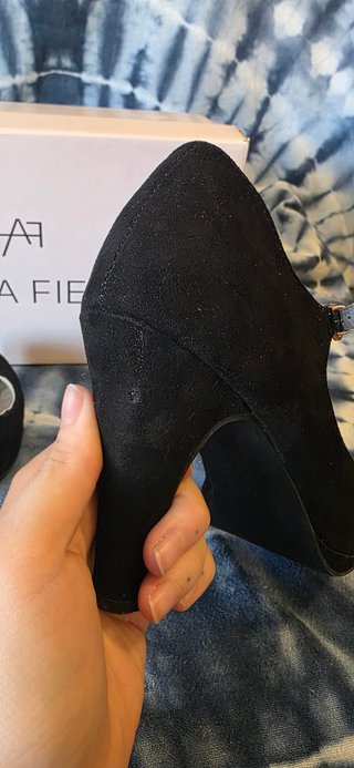 Zapatos Negros Tacón Pulsera Talla 39