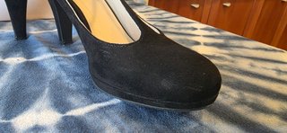 Zapatos Negros Tacón Pulsera Talla 39