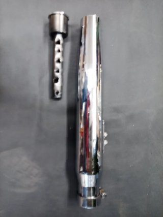 Tubo de escape universal cromado