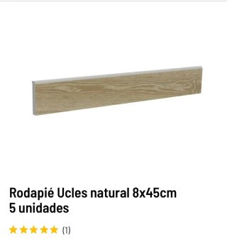 Rodapié porcelánico Ucles 8x45 cm