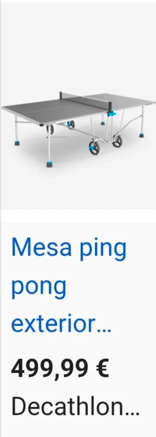 Mesa Ping Pong Exterior Plegable Pongori PPT