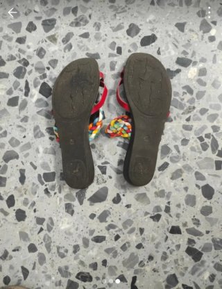 Sandalias Verano Multicolor Tira Roja