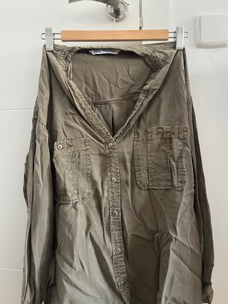 Camisa Zara Verde Talla M