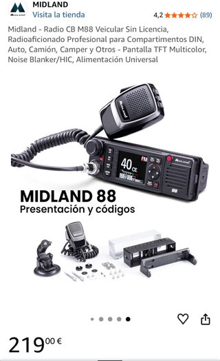 Emisora Midland M88 CB 27 AM FM