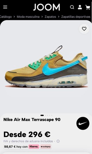 Nike Air Max Terrascape 90 Gold.