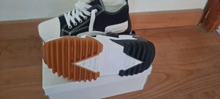 Converse Plataforma Negras y Blancas