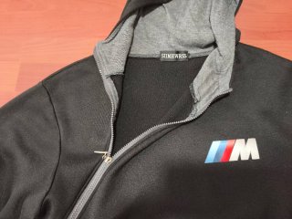 Sudadera logo BMW Negra y Gris