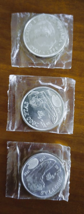 3 de 2.000 PESETAS PLATA,JUAN CARLOS I, 1996