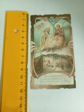 Estampa religiosa antigua Riba-roja 1909