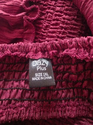 Vestido Dazy Plus Granate Talla XL