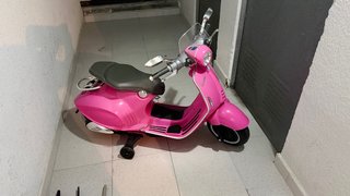 Moto Vespa Niños Rosa