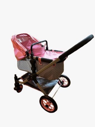 Carrito de muñecas Eurekakids rosa