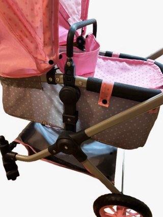 Carrito de muñecas Eurekakids rosa