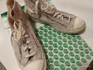 Botas Converse Lona Beige Multicolor