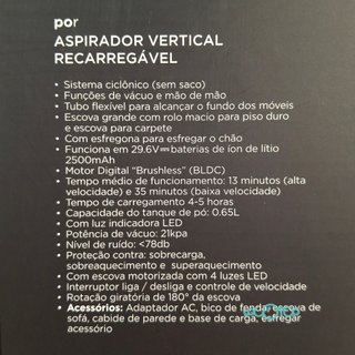 ASPIRADOR ESCOBA A BATERÍA SS-16175