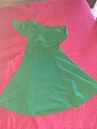 Vestitini donna verde e pesca taglia XL