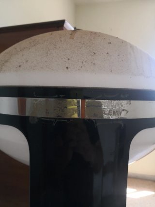 Lampada da terra design bianco e nero