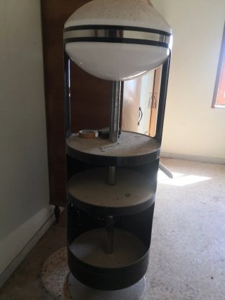 Lampada da terra design bianco e nero