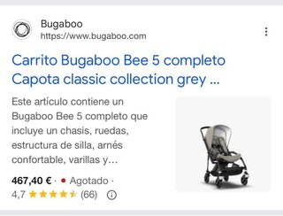 Carrito Bugaboo Bee 5 Beige
