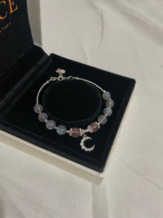 Pulsera plata con bolas. NUEVA
