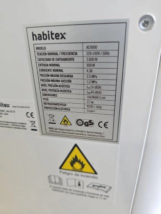 Aire Acondicionado Portátil Habitex  AC9000