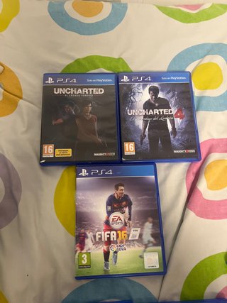 Lote 3 Juegos PS4: Uncharted y FIFA 16