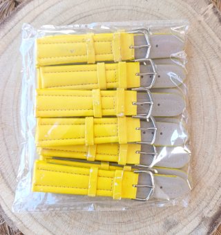 Lote 12 Correas Reloj 20mm Amarillas