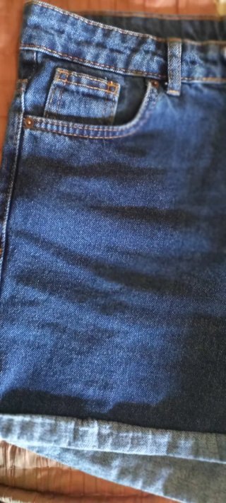 Pull and Bear Pantalón Corto Vaquero Azul