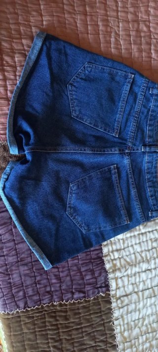 Pull and Bear Pantalón Corto Vaquero Azul