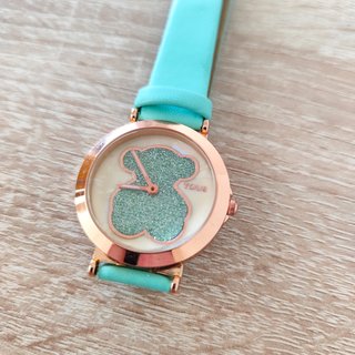 Reloj Oso Turquesa y Dorado