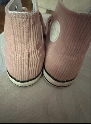 Bambas altas rosas y blancas