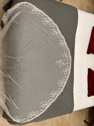 Antiguo Velo de Novia Bordado