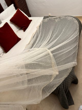 Antiguo Velo de Novia Bordado