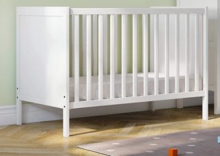 Cuna Blanca Sundvik + Colchón Ecus Kids hipoalergé