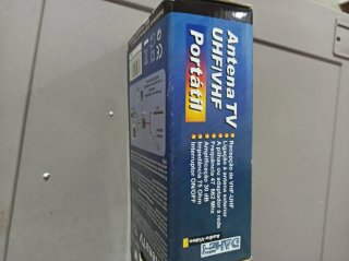 Antena TV Portátil UHF/VHF Amplificada