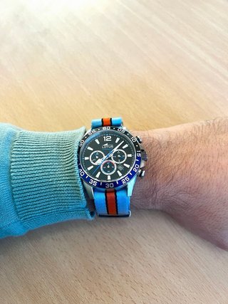 Reloj Lotus Cronógrafo Naranja y Negro