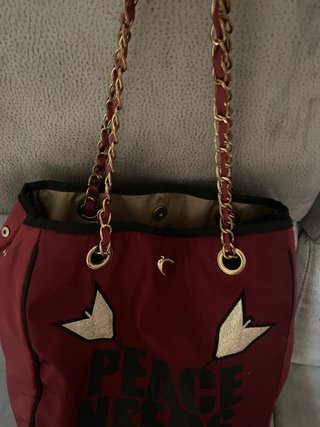 Borsa Le Pandorine Rossa con Dettagli Oro