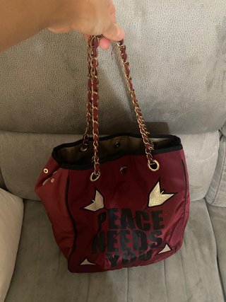 Borsa Le Pandorine Rossa con Dettagli Oro