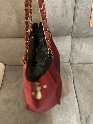 Borsa Le Pandorine Rossa con Dettagli Oro