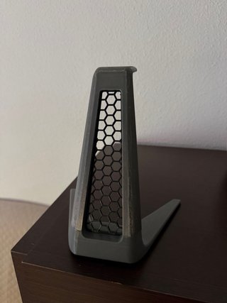 Soporte para auriculares gris