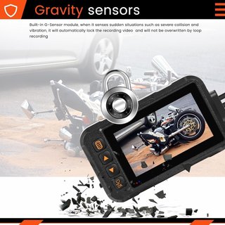 Dash Cam Moto 3 Pulgadas Doble Cámara