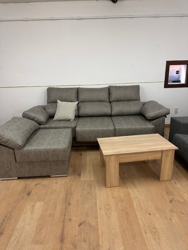 Sofá sofá de tela antimanchas chaise lounge